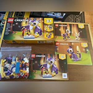 Lego 3 in 1 fantasy Forest creatures owl , deer/rabbit and squirrel🦉🦌🐿️
